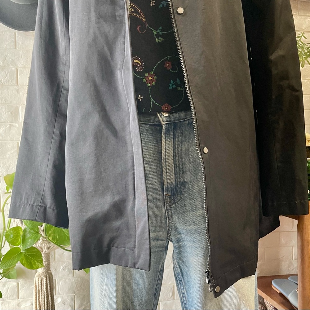 SOLD OUT EILEEN FISHER Cotton Nylon Stand Collar Coat
Black Mid-Length Jacket - Picture 6 of 16